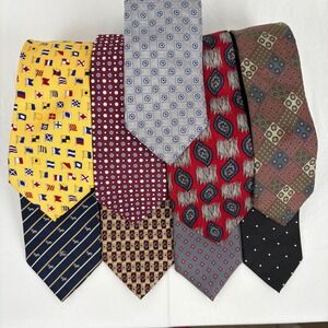 Designer Silk Necktie Lot: Burberry,‎ Brooks Brothers, JOS.A. Bank + More!